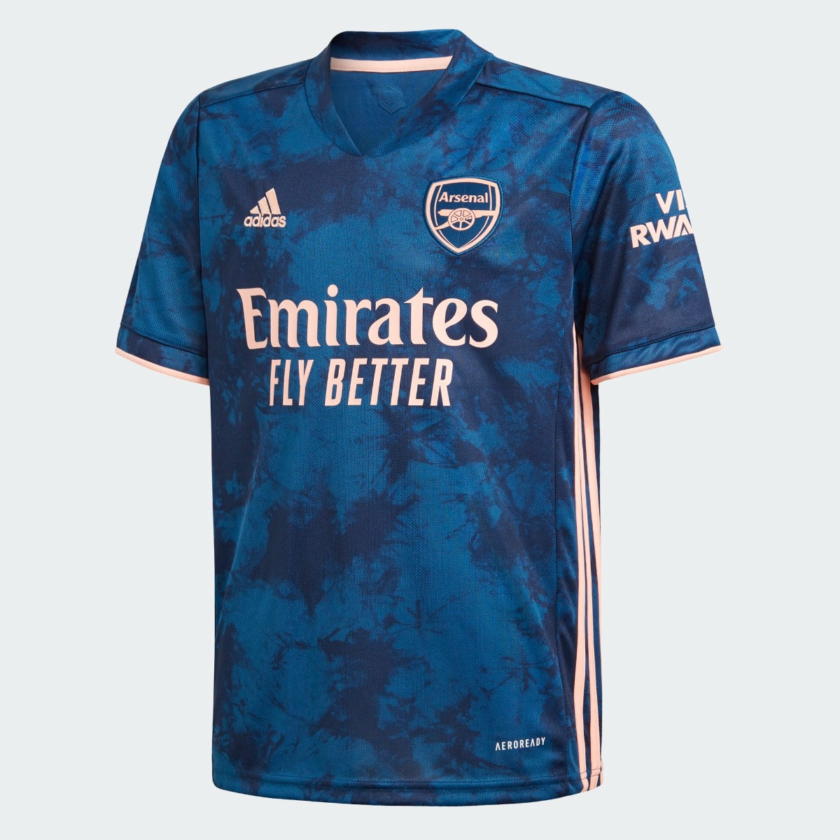 Adidas, Adidas 2020-21 Arsenal Terza Maglia Giovanile - Blu-Rosa