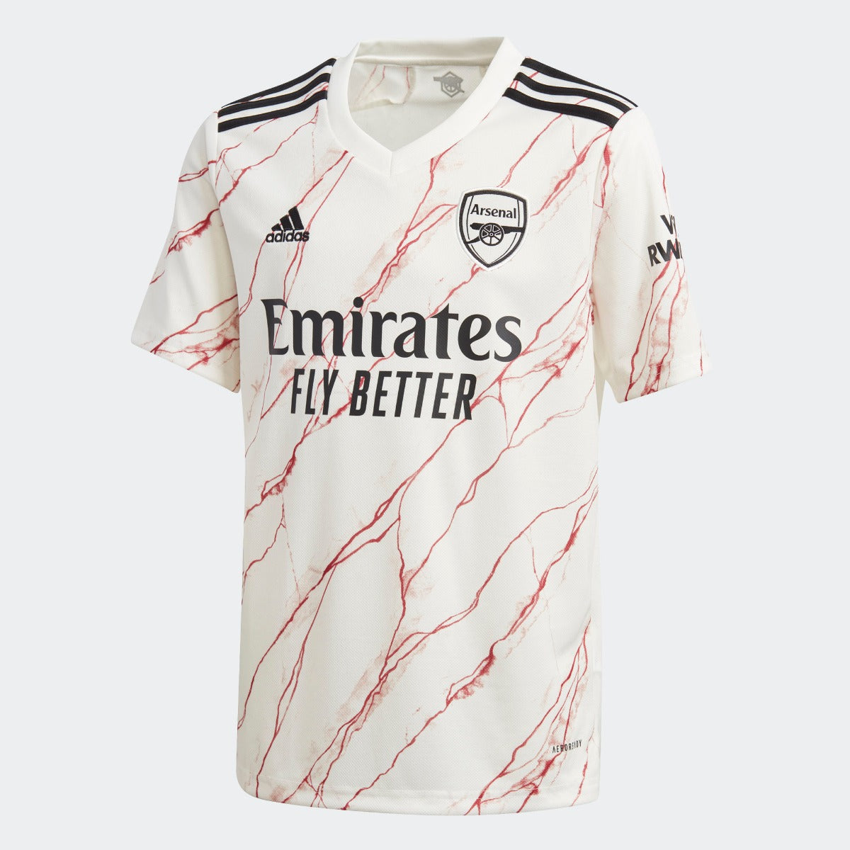 Adidas, Adidas 2020-21 Arsenal maglia da trasferta giovanile - Bianco-Rosso