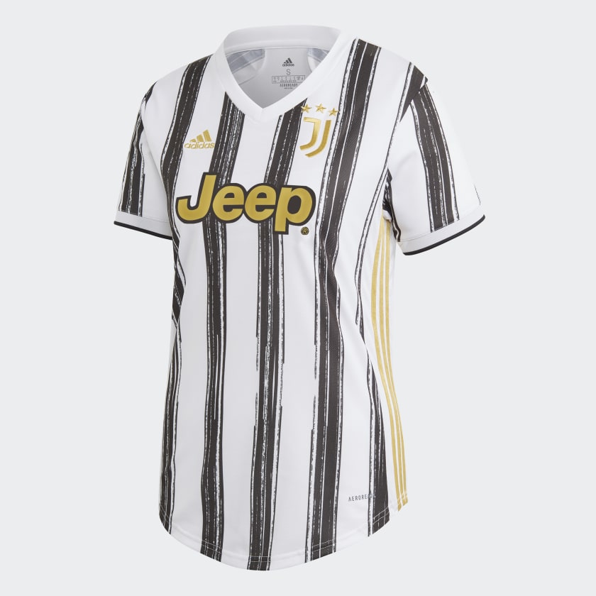 Adidas, Adidas 2020-21 Juventus Maglia Home Donna - Bianco-Nero