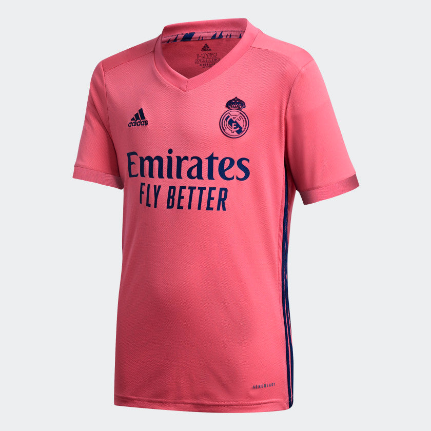 Adidas, Adidas 2020-21 Maglia da trasferta della gioventù del Real Madrid - Rosa
