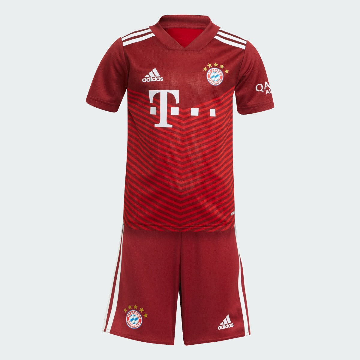 Adidas, Adidas 2021-22 Bayern Monaco Home MINI Kit - Rosso scuro