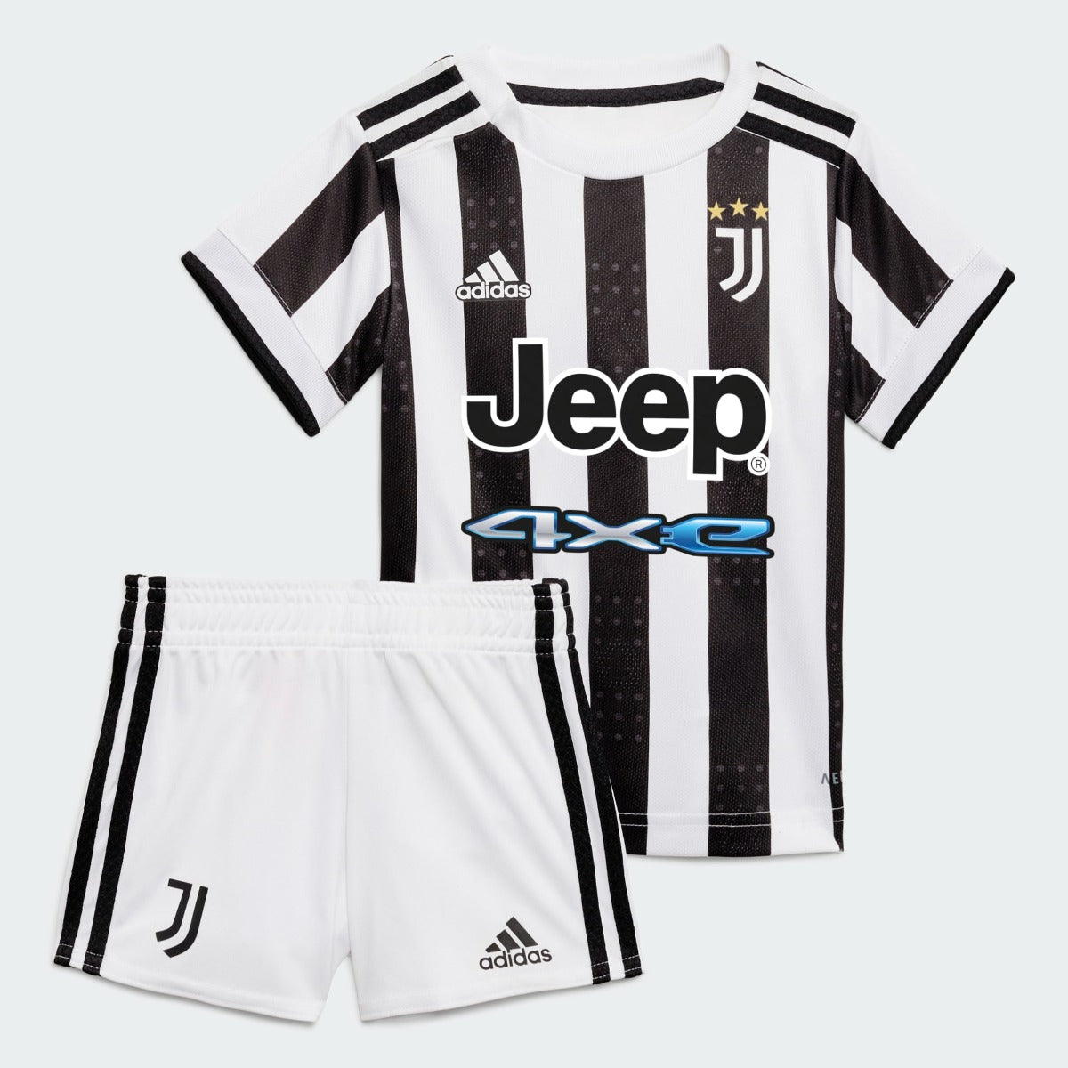 Adidas, Adidas 2021-22 Juventus Home Baby Set - Bianco-Nero