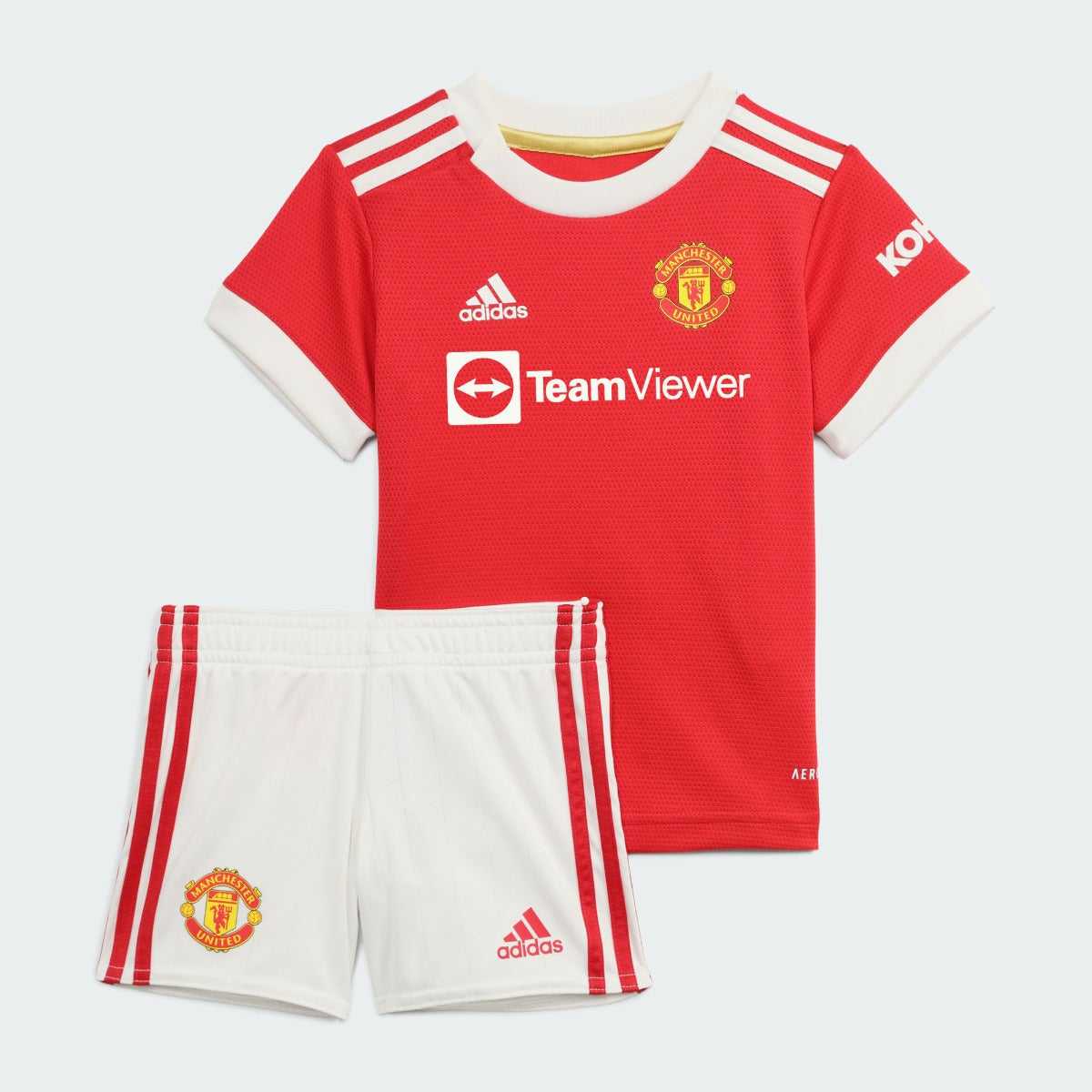 Adidas, Adidas 2021-22 Manchester United Home Baby Set - Rosso-Bianco