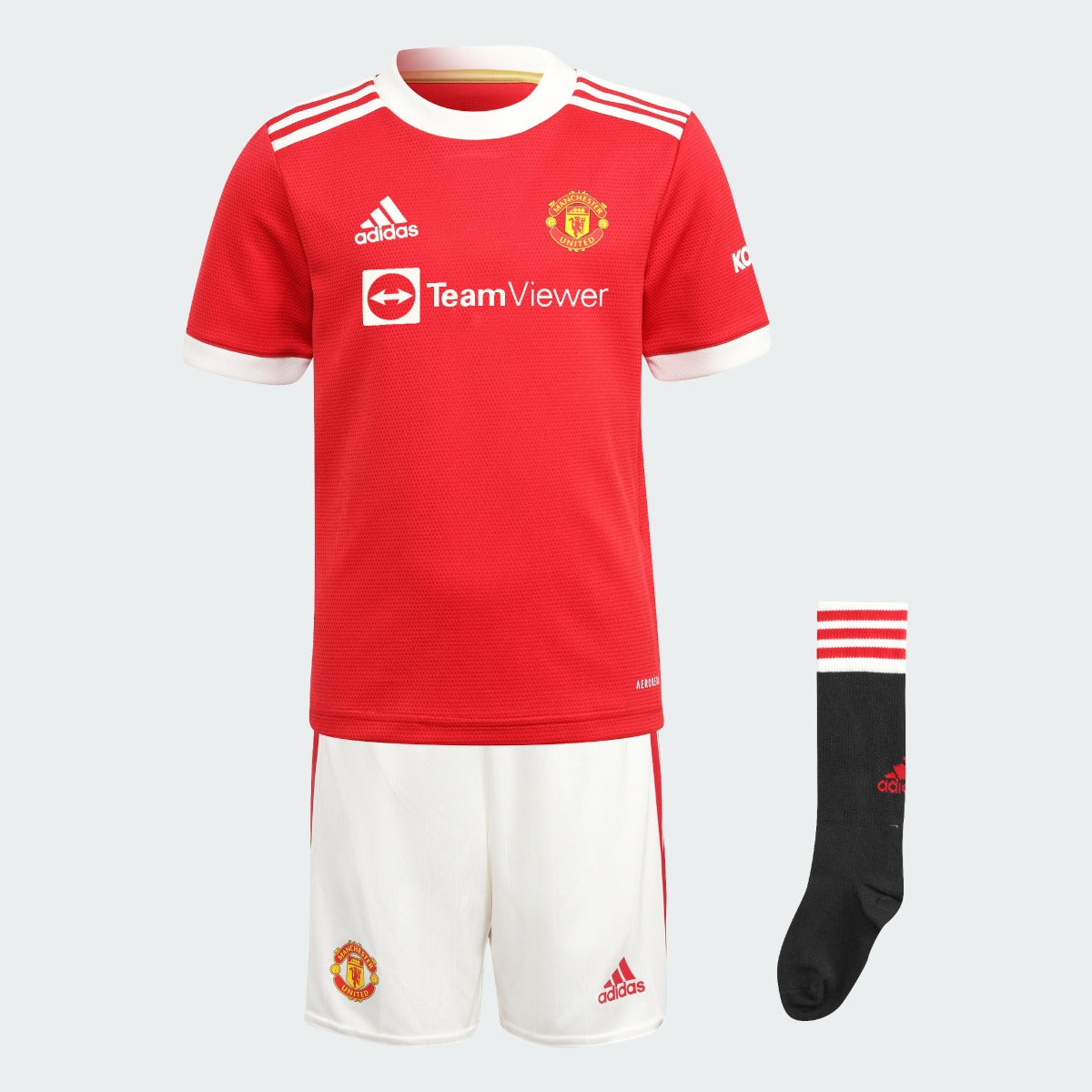 Adidas, Adidas 2021-22 Manchester United Home MINI Set - Rosso-Bianco