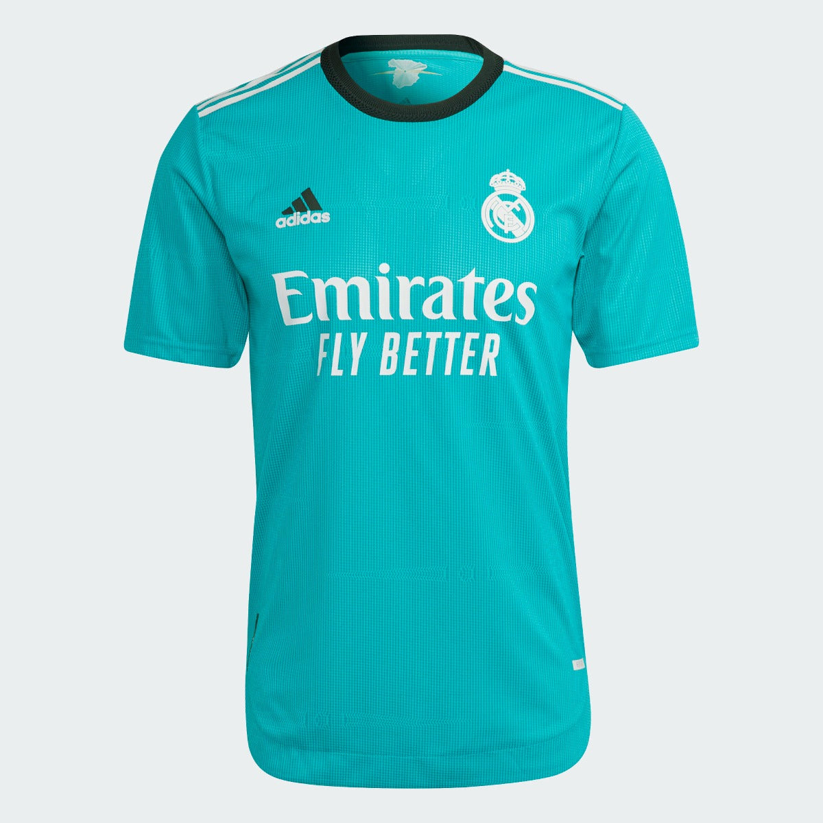 Adidas, Adidas 2021-22 Real Madrid Terza Maglia Autentica - Hi Res Aqua