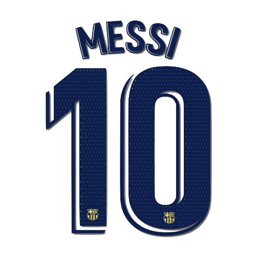 Uni Sport, Barcellona 2019/20 In trasferta Messi #10 Nome maglia giovanile Set di Maglie