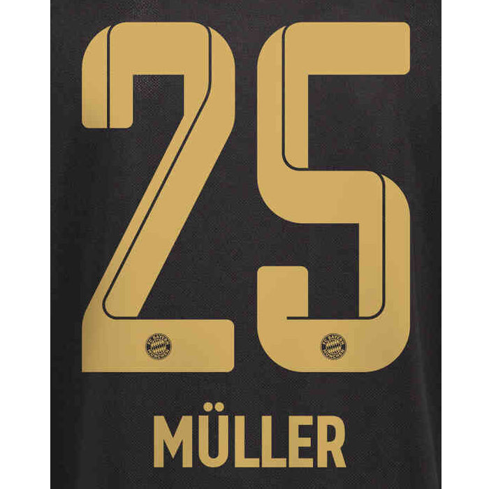 Uni Sport, Bayern Monaco 2021/22 Away Muller #25 Maglia Nome Set