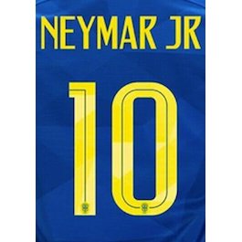 ID sportivo, Brasil 2018 Youth Away Neymar JR #10 Maglia Nome Set