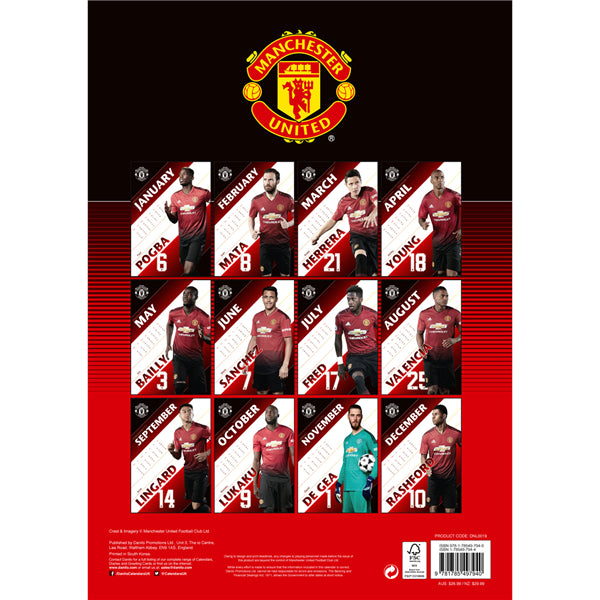 Danilo, Calendario ufficiale Manchester United 2019