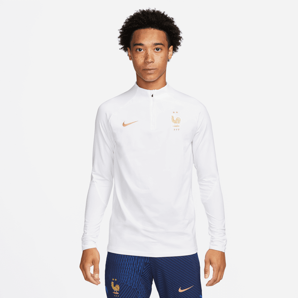 Nike, Canotta Nike 2022-23 Francia - Bianco-Oro