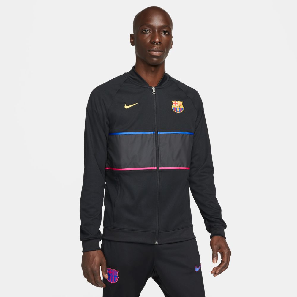 Nike, Giacca Nike 2021-22 Barcelona I96 Anthem Full-Zip - Nero