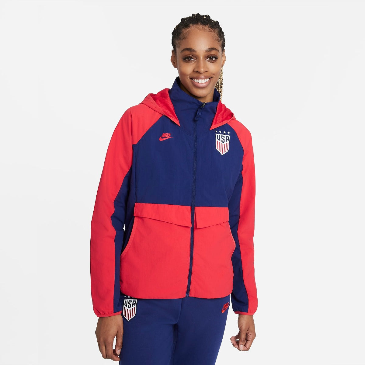 Nike, Giacca Nike 2021-22 USA Donna AWF Lite - Navy-Red