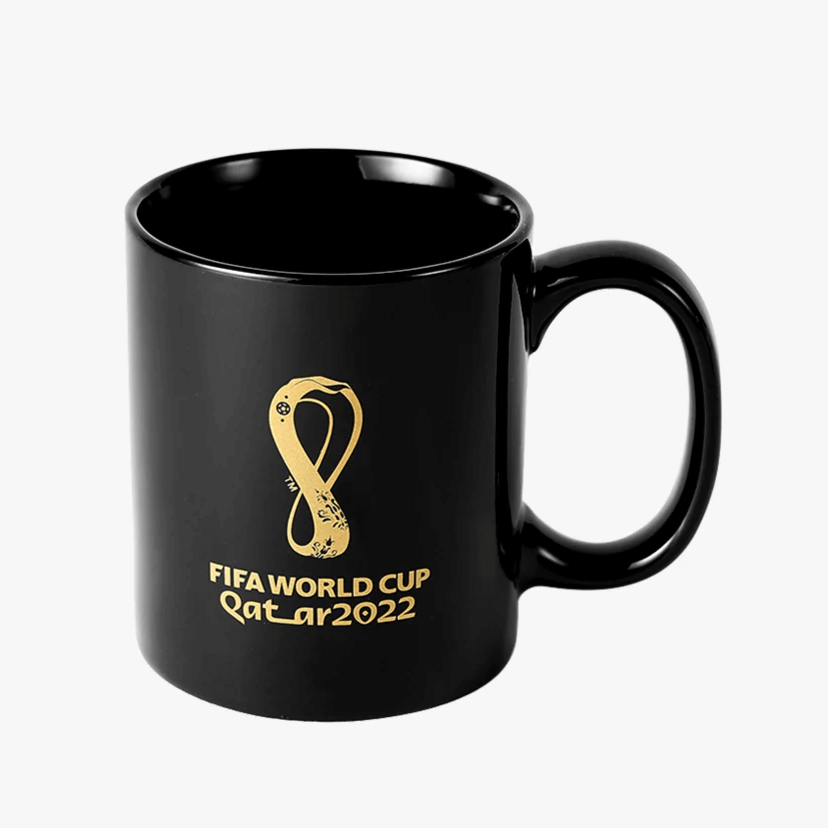 Honav, Honav Coppa del Mondo FIFA 2022 Tazza in ceramica - Nero-Oro