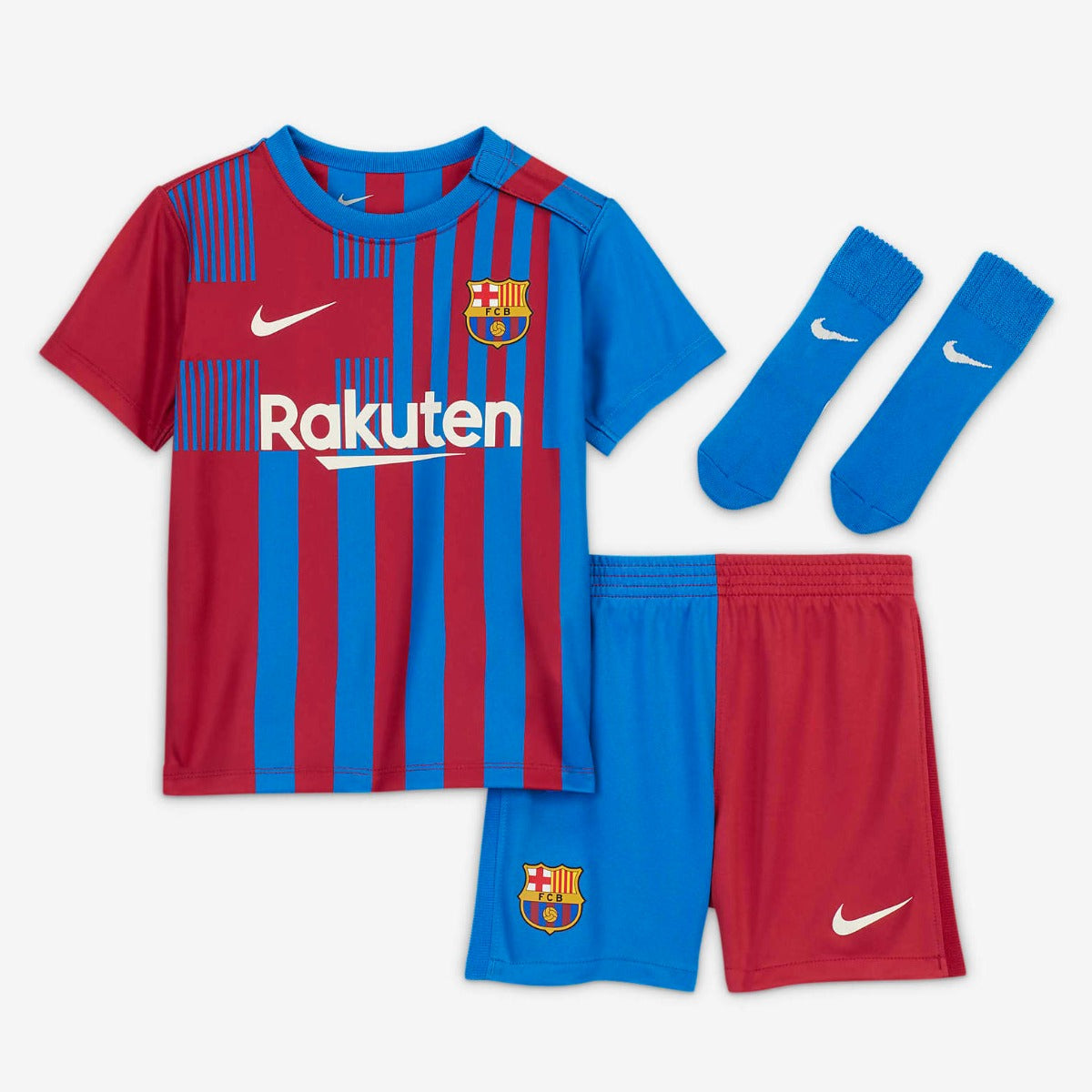 Nike, Kit Home Nike 2021-22 Barcellona - Soar-Noble Red