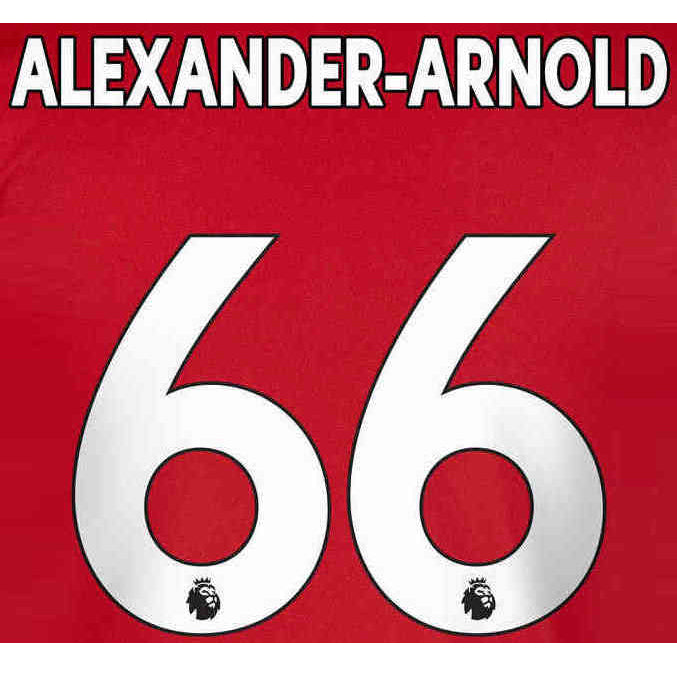 Uni Sport, Liverpool 2019/22 Home Alexander-Arnold #66 Maglia giovanile Nome Set Bianco