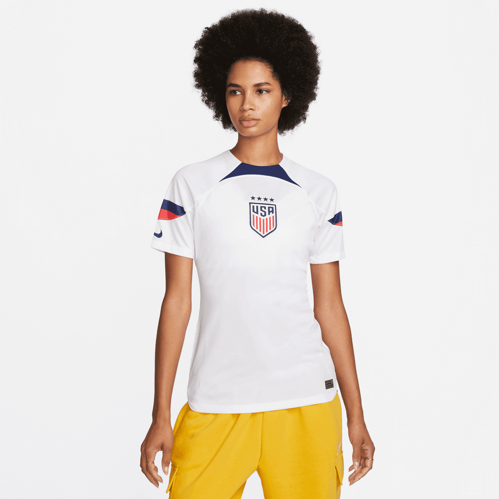 Nike, Maglia 4 stelle Nike 2022-23 USA Donna Home White-Hyper Blue
