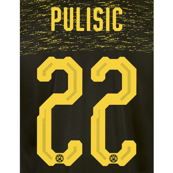 Uni Sport, Maglia Borussia Dortmund 2018/19 Away Pulisic #22 Nome Set