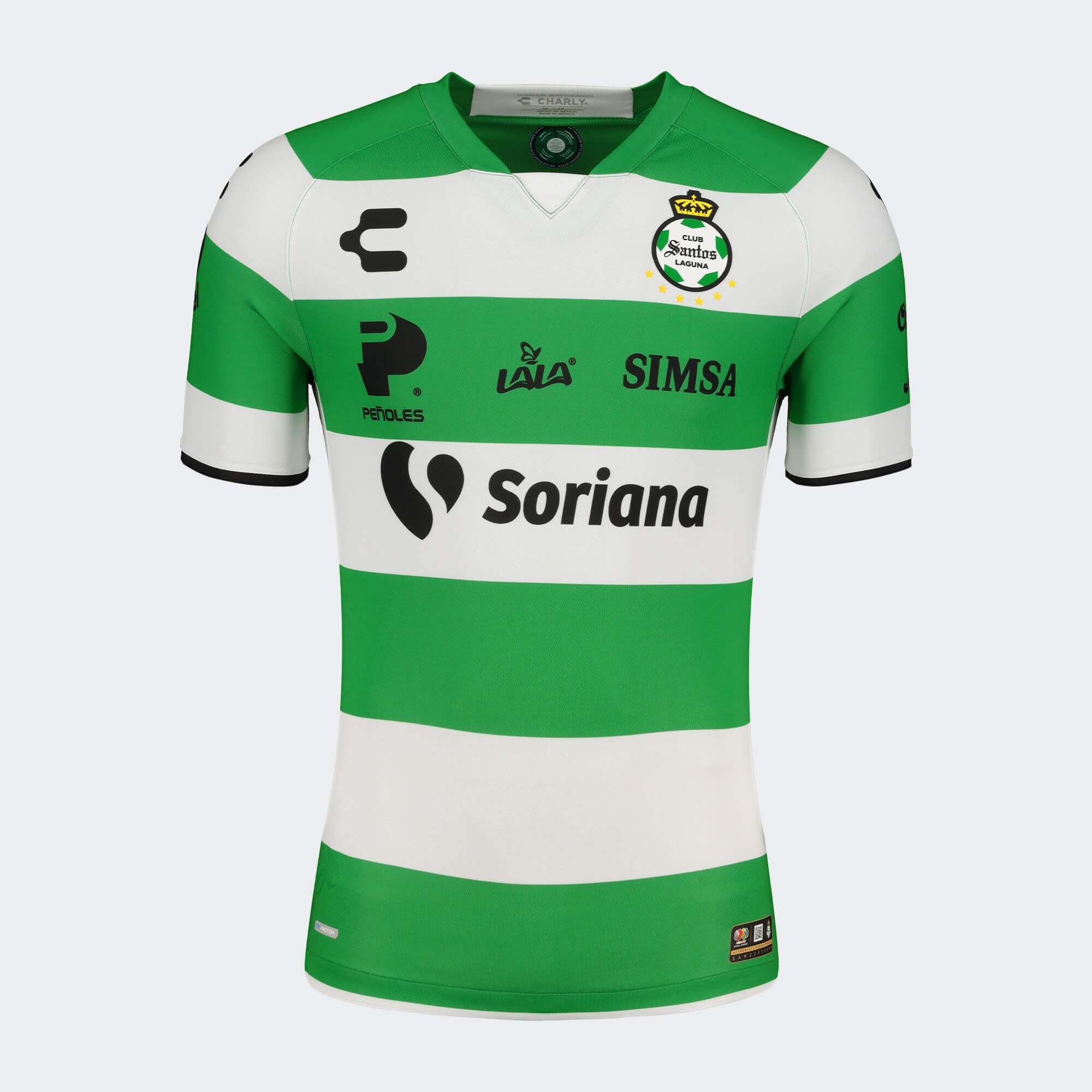 Charly, Maglia Charly 2022-23 Santos Home - Bianco-Verde