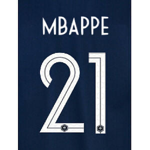 Sporting ID, Maglia Francia 2018 Youth Home Mbappe #21 Nome Set