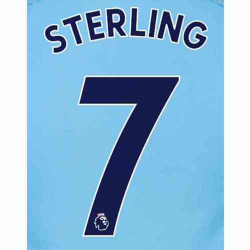 ID sportivo, Maglia Man City 2018/19 Home Sterling #7 Nome Set