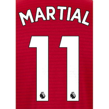 ID sportivo, Maglia Man United 2018/19 Home Martial #11 Nome Set