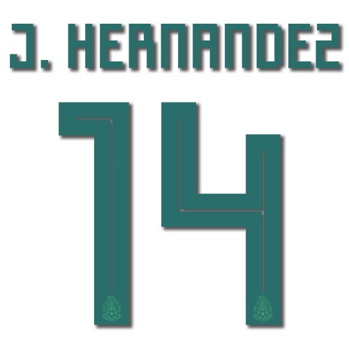 Uni Sport, Maglia Messico 2018 Away J. Hernandez #14 Nome Set