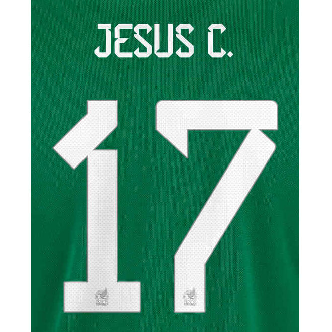 ID sportivo, Maglia Messico 2022-23 Home Jesus C #17 Nome Set