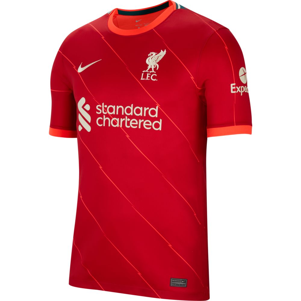 Nike, Maglia Nike 2021-22 Liverpool Home - Rosso palestra