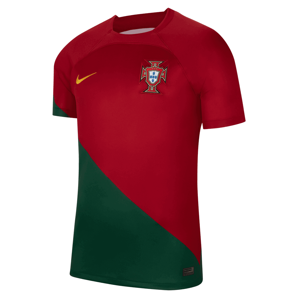 Nike, Maglia Nike 2022-23 Portogallo Home- Rosso-Verde