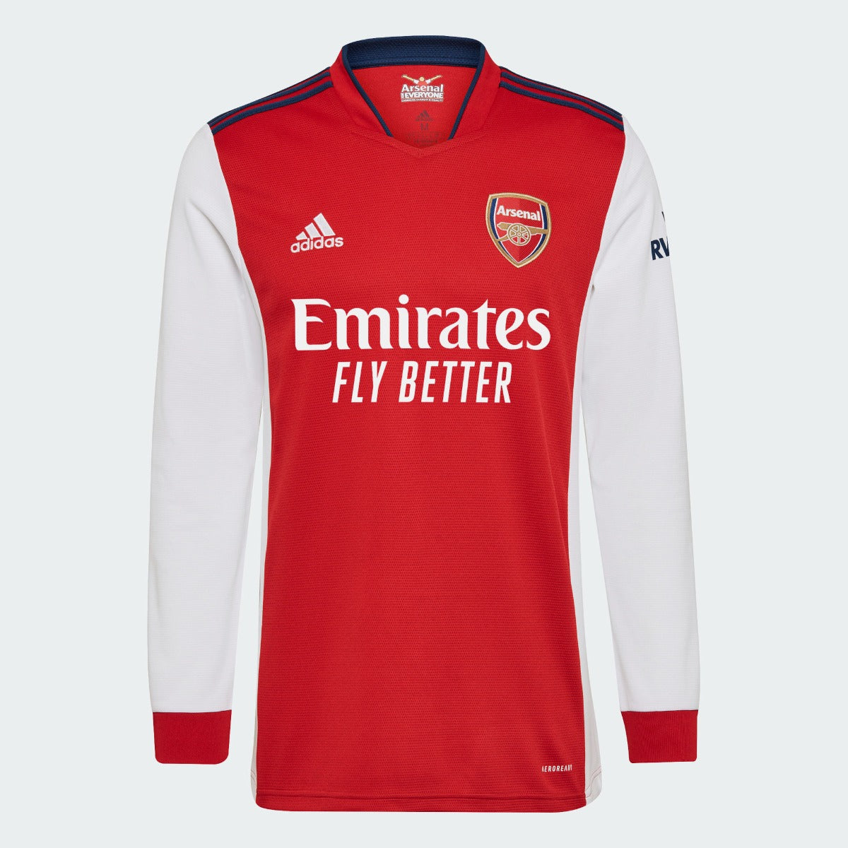 Adidas, Maglia a maniche lunghe Adidas 2021-22 Arsenal Home - Scarlet-Bianco