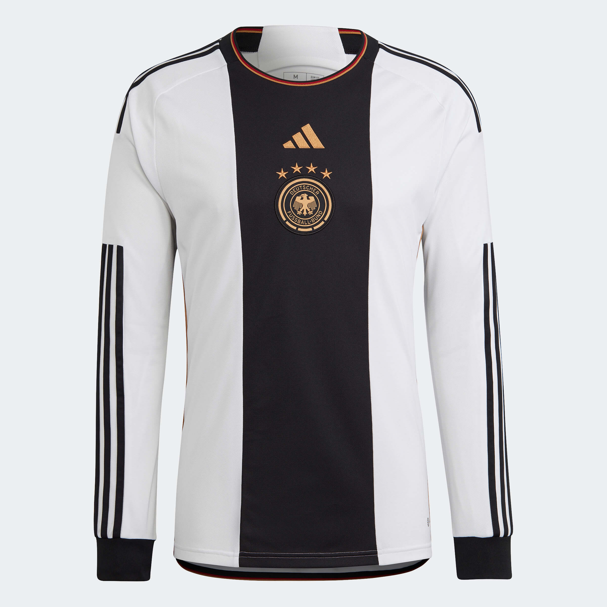 Adidas, Maglia a maniche lunghe Adidas 2022-23 Germania Home Bianco-Nero