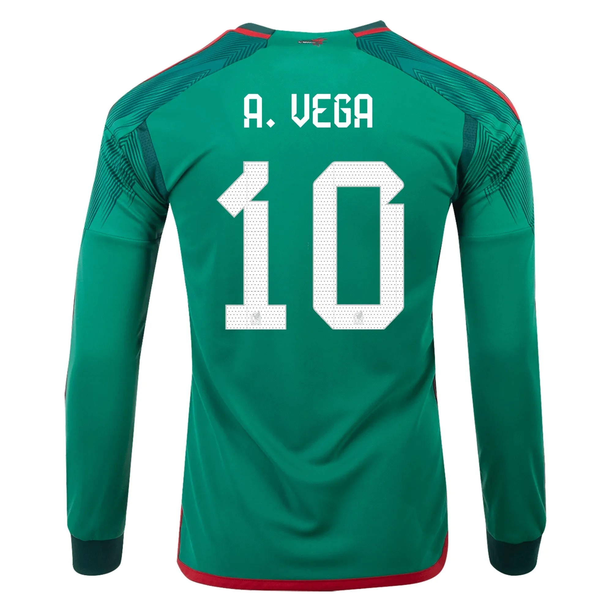 Adidas, Maglia a maniche lunghe adidas 2022-23 Messico Home - Verde-Rosso