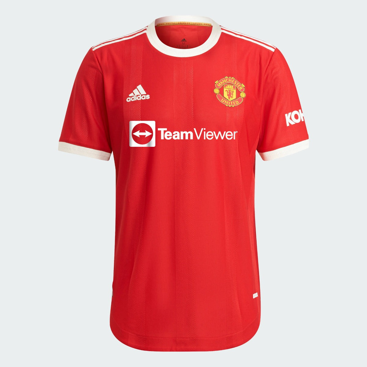 Adidas, Maglia adidas 2021-22 Manchester United Authentic Home - Rosso-Bianco
