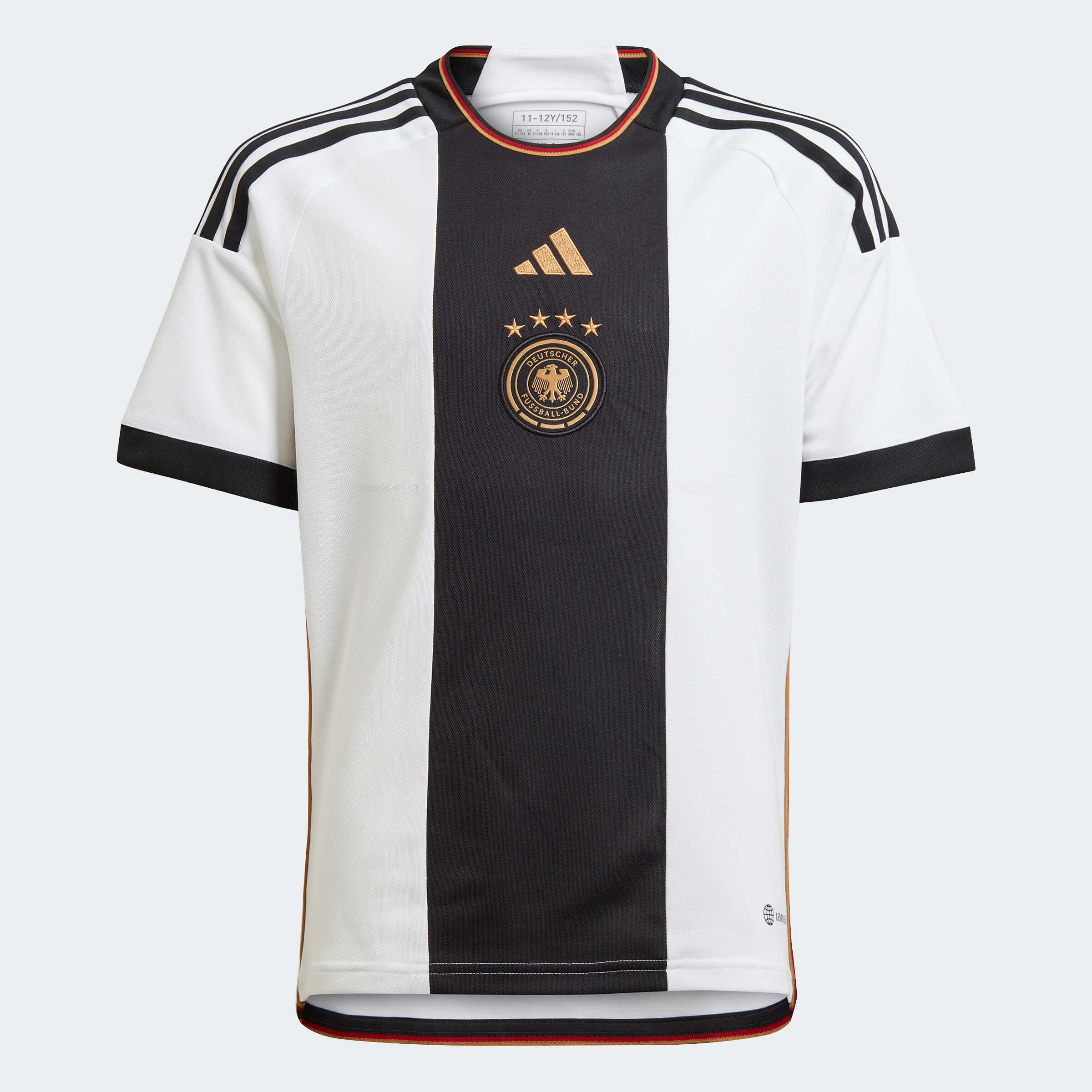 Adidas, Maglia adidas 2022-23 Germania Gioventù Home Bianco-Nero