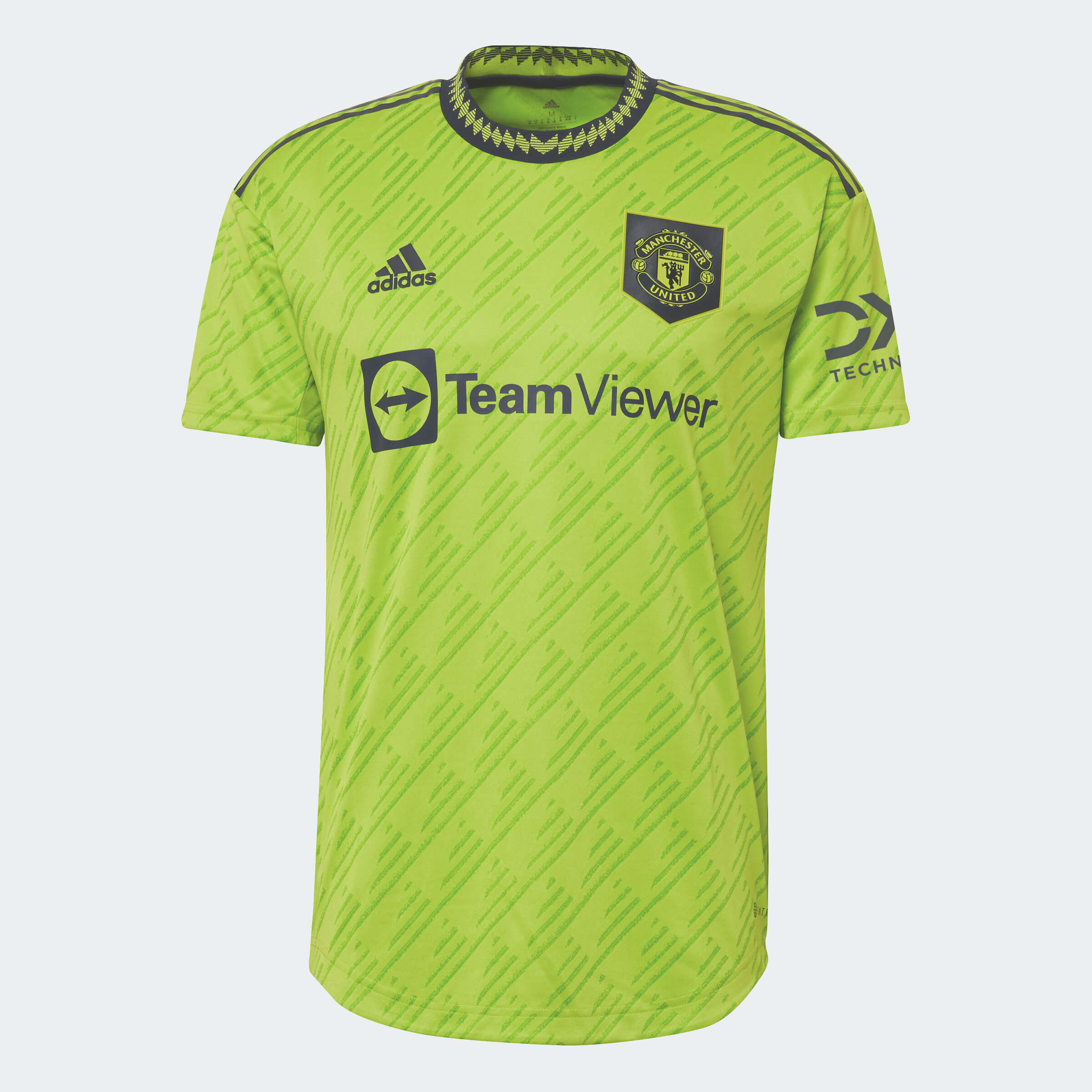 Adidas, Maglia adidas 2022-23 Manchester United Authentic Third Jersey - Solar Slime