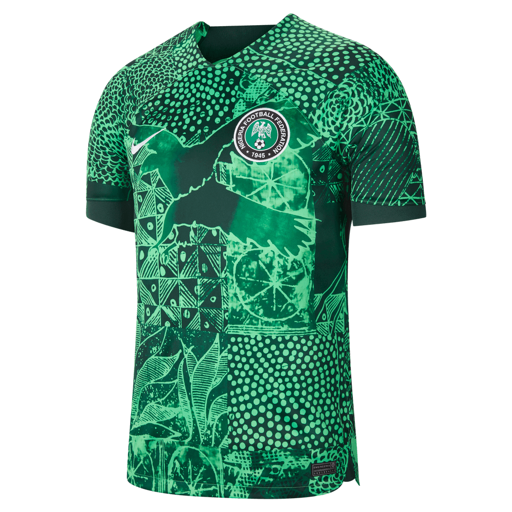 Nike, Maglia casalinga Nike 2022-23 Nigeria - Verde scintillante