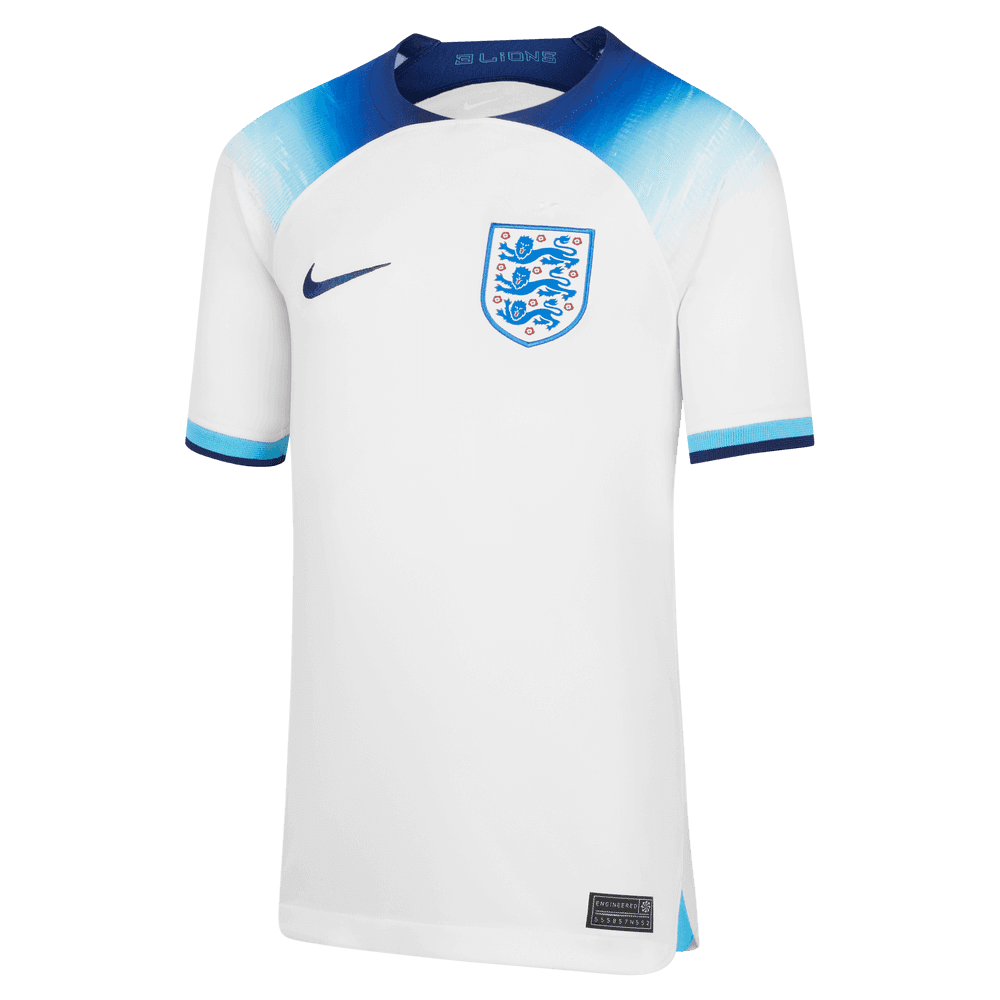Nike, Maglia casalinga giovanile dell'Inghilterra Nike 2022-23 - Bianco-Blu