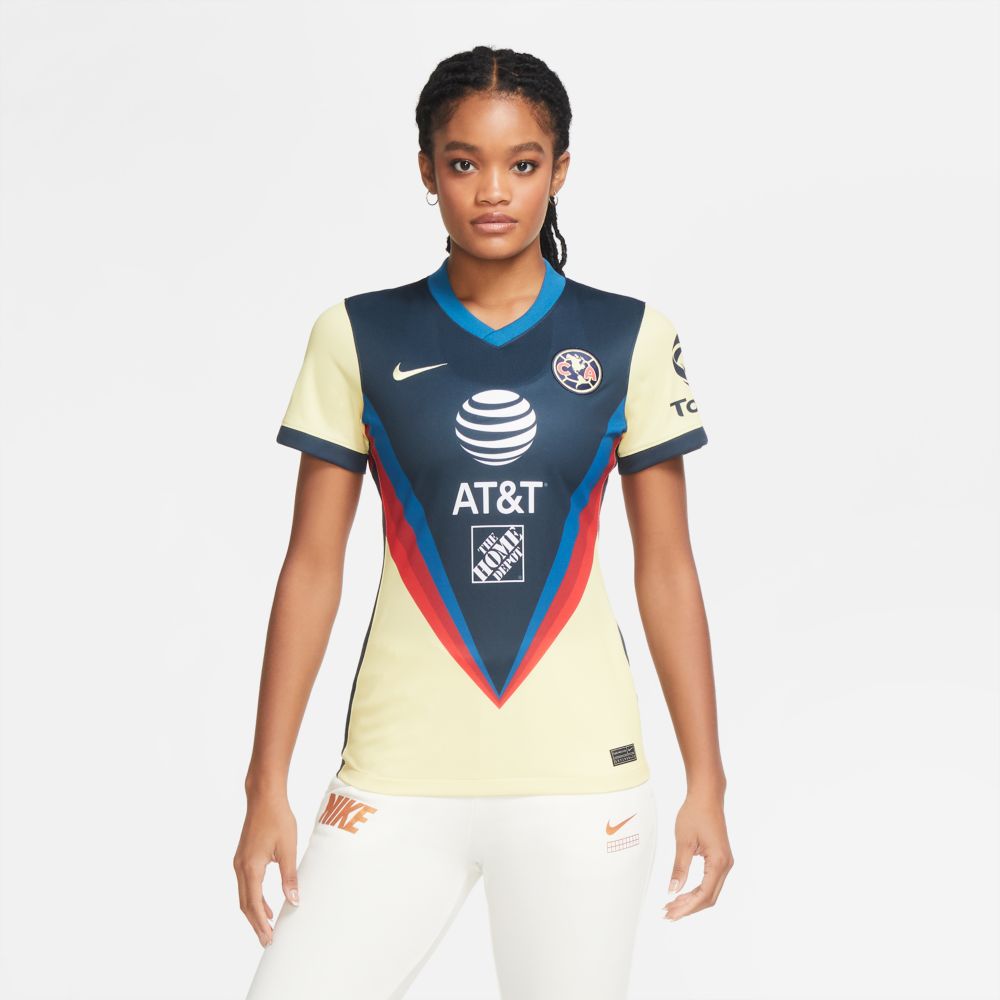 Nike, Maglia da casa Nike 2020-21 Club America Donna - Giallo-Navy