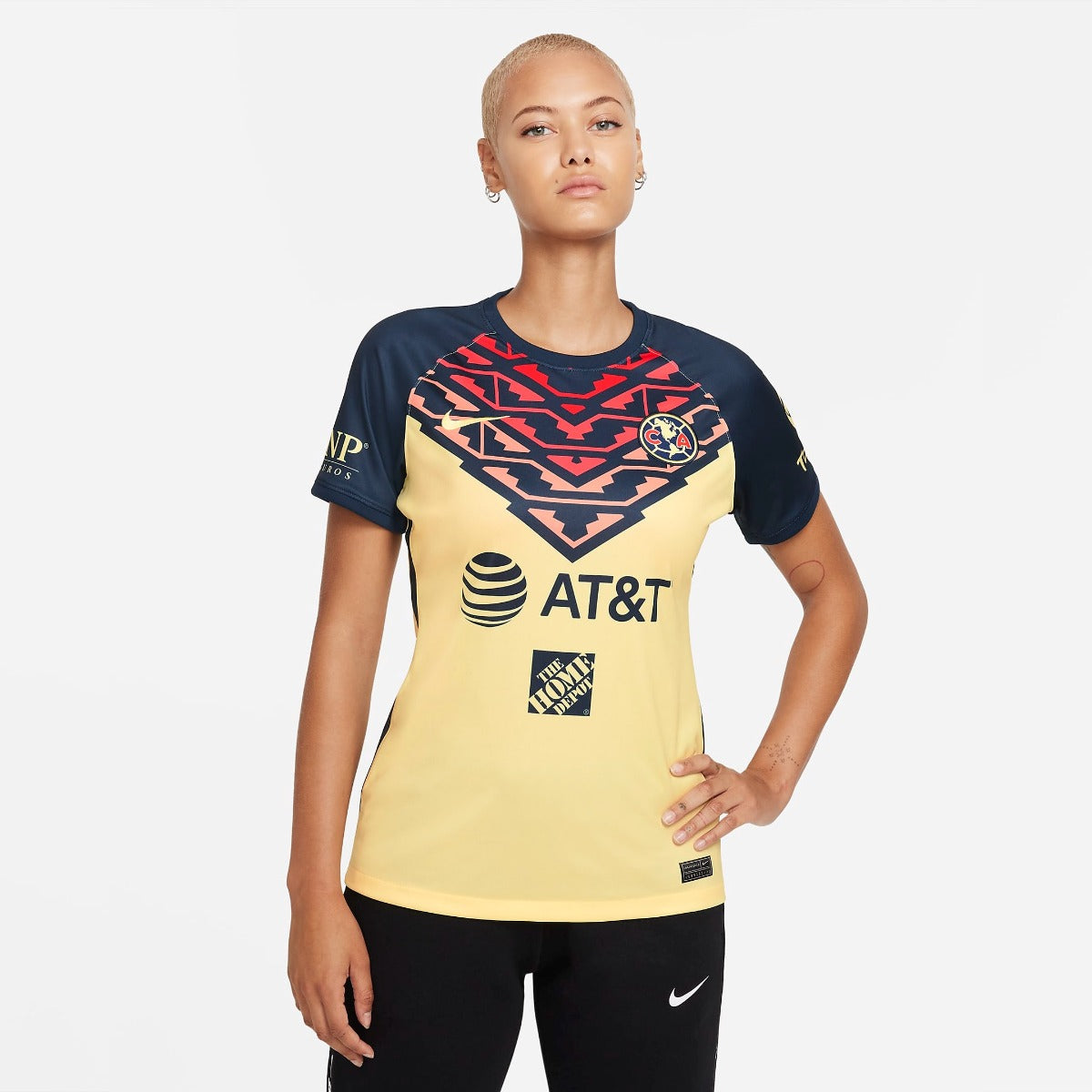 Nike, Maglia da casa Nike 2021-22 Club America Donna - Giallo-Armory Navy