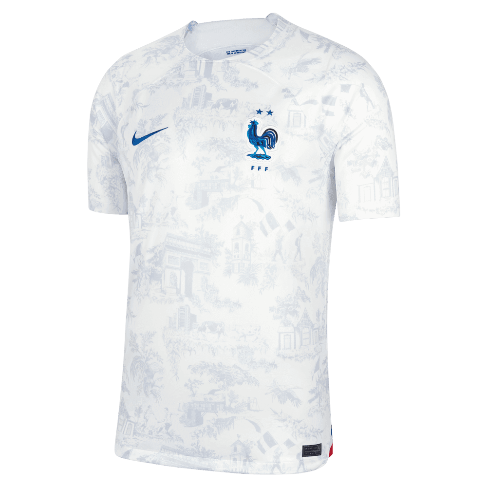 Nike, Maglia da trasferta Nike 2022-23 Francia - Bianco-Royal