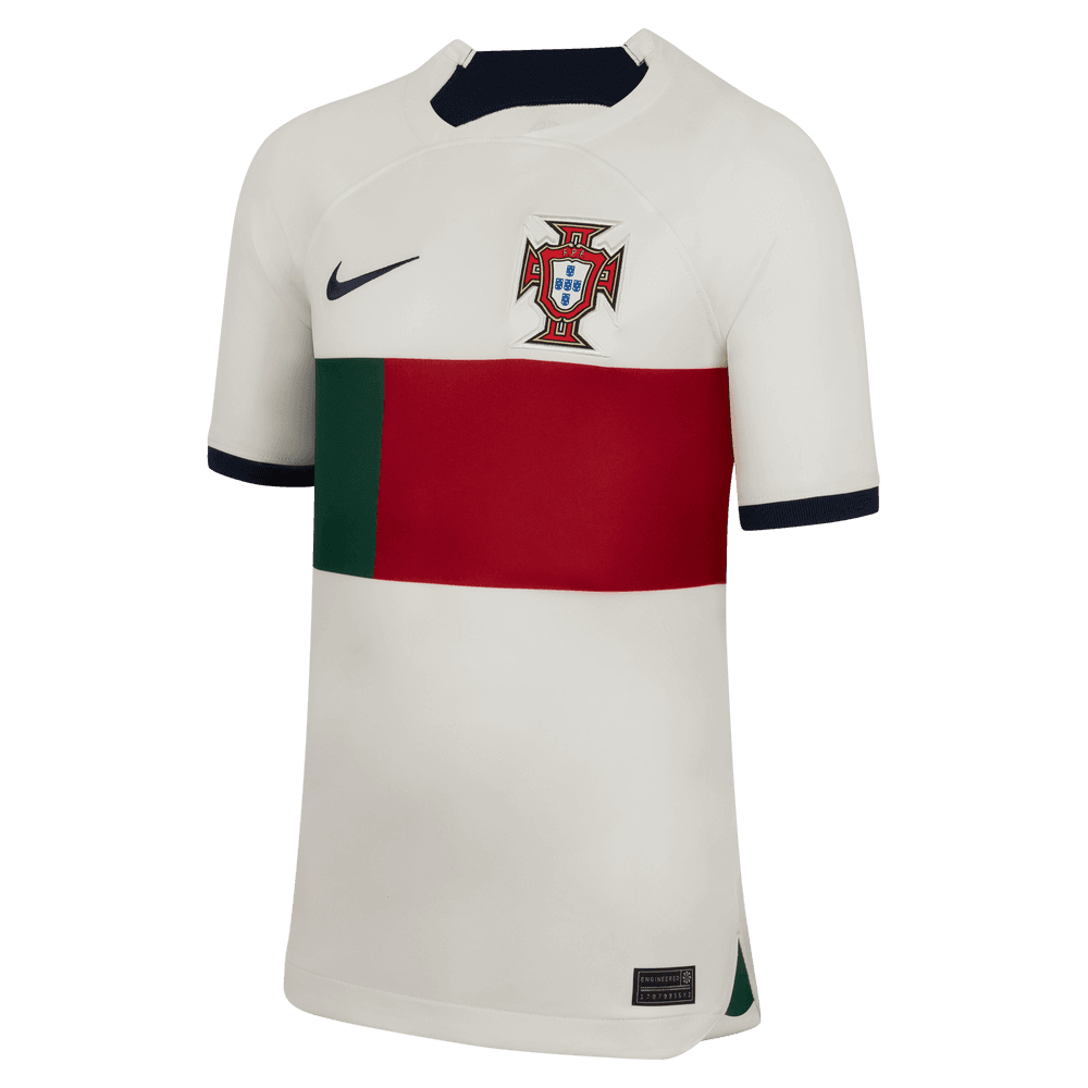 Nike, Maglia da trasferta della gioventù del Portogallo 2022-23 Nike - Bianco-Rosso-Verde