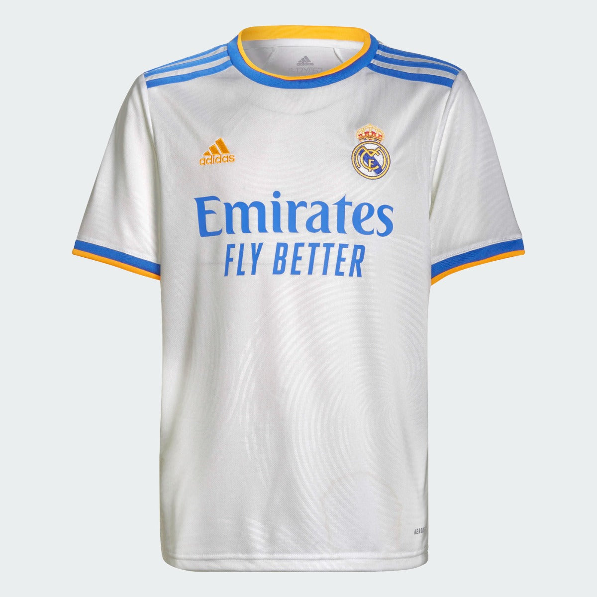 Adidas, Maglia home Adidas 2021-22 Real Madrid - Bianco-Blu-Arancione