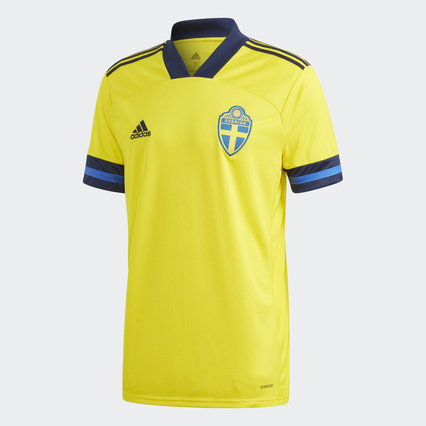 Adidas, Maglia home adidas 2020-21 Svezia - Giallo-Navy