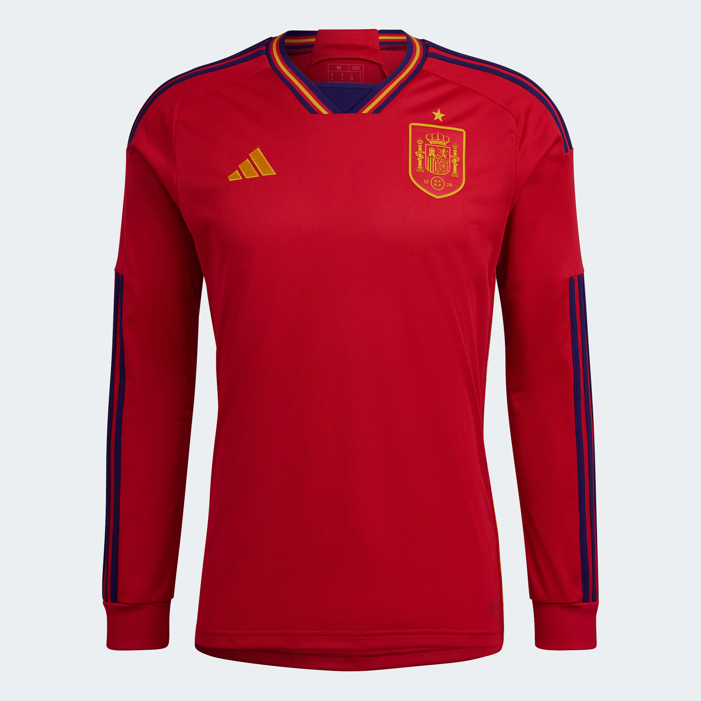 Adidas, Maglia home adidas 2022-23 Spagna a maniche lunghe - Rosso-Navy
