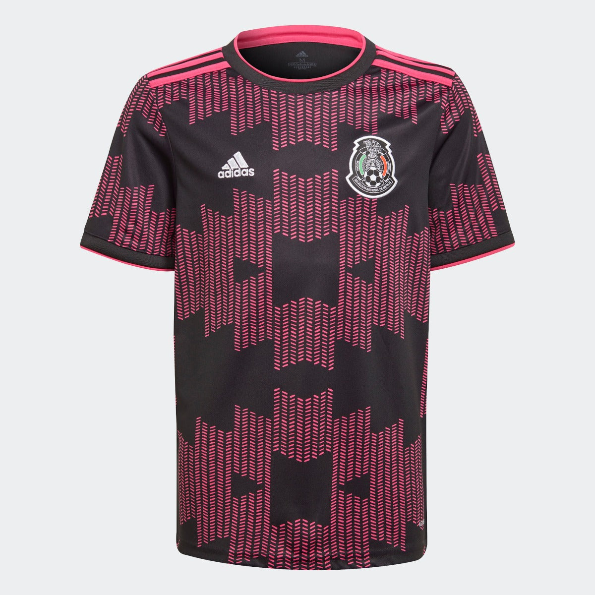 Adidas, Maglia home della gioventù del Messico Adidas 2021-22 - Nero-Real Magenta