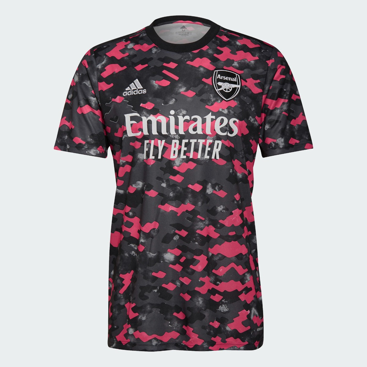 Adidas, Maglia pre-partita Adidas 2021-22 Arsenal - Nero-Rosa