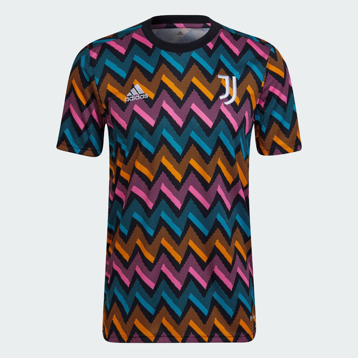 Adidas, Maglia pre-partita adidas 21-22 Juventus - Nero-Pink-Orange-Aqua