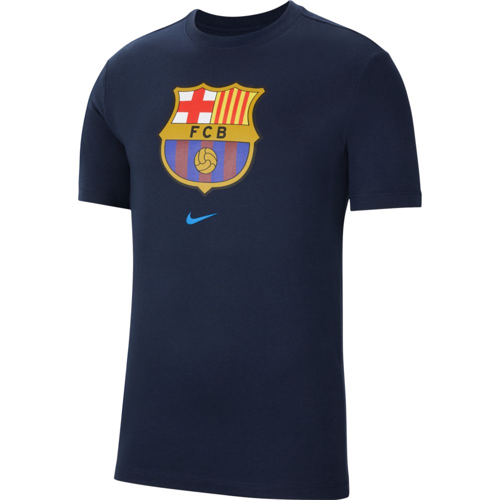 Nike, Maglietta Nike 2021-22 Barcelona Evergreen Crest - Navy
