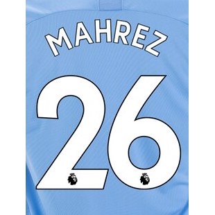 Uni Sport, Man City 2019/20 Home Mahrez #26 Maglia Nome Set