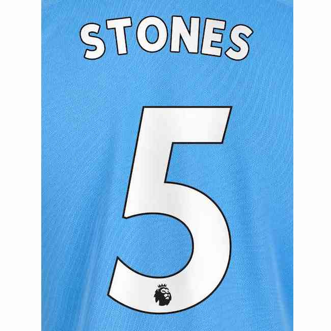 Uni Sport, Man City 2019/20 Home Stones #5 Maglia Nome Set